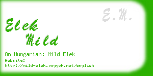 elek mild business card